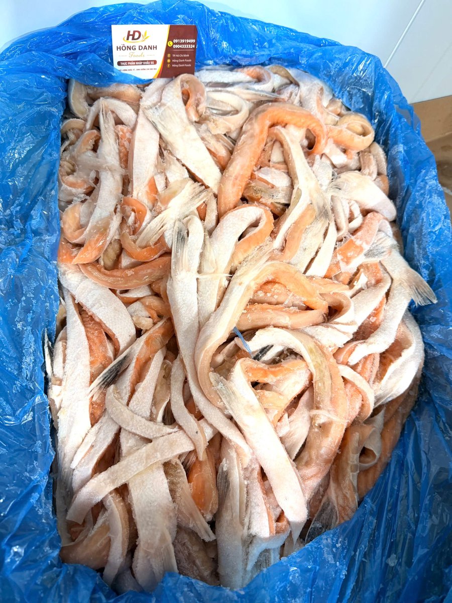 Lườn cá hồi nguyên liệu, có ra khay net 9,