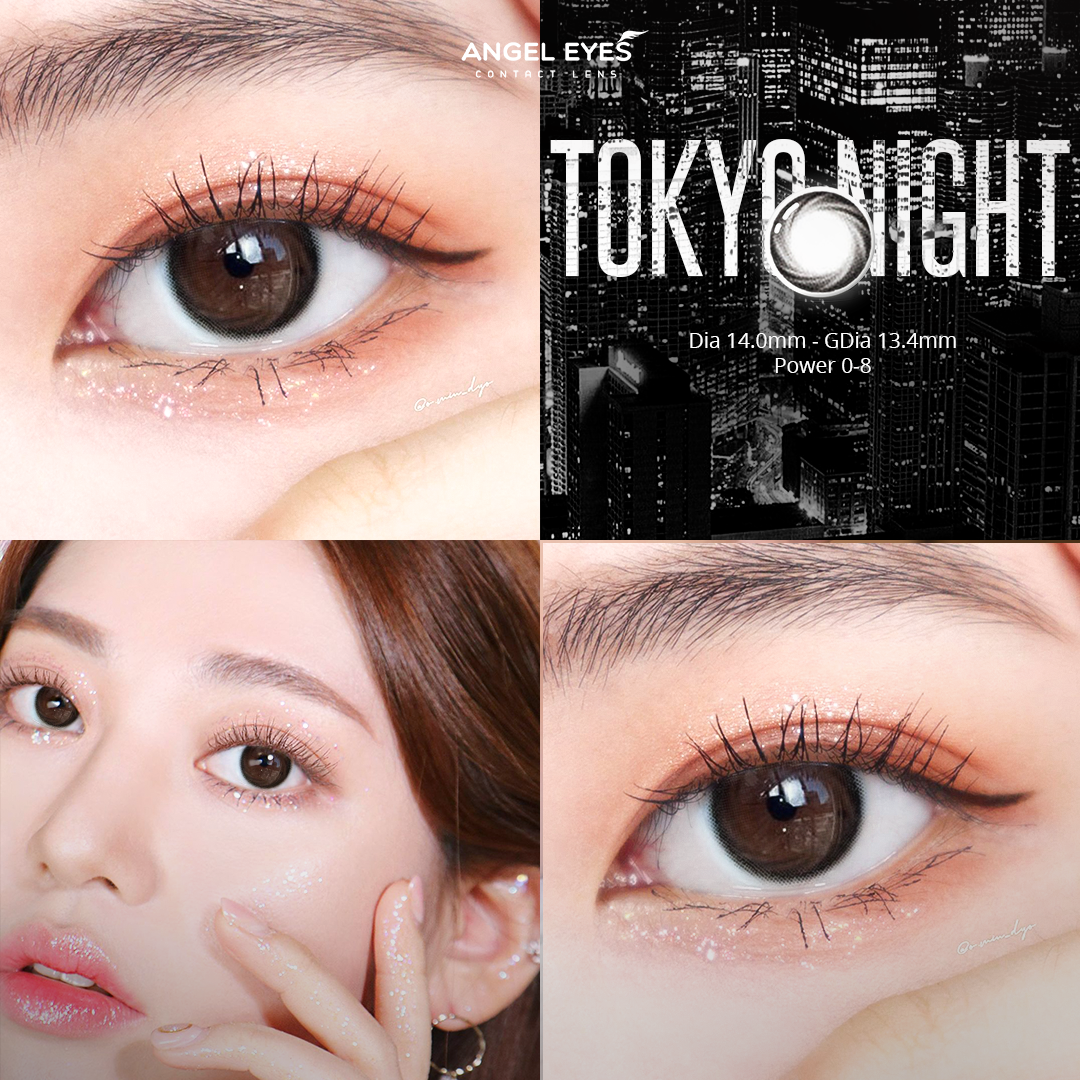 Lens đen áp tròng có độ cận Tokyo Night Angel Eyes