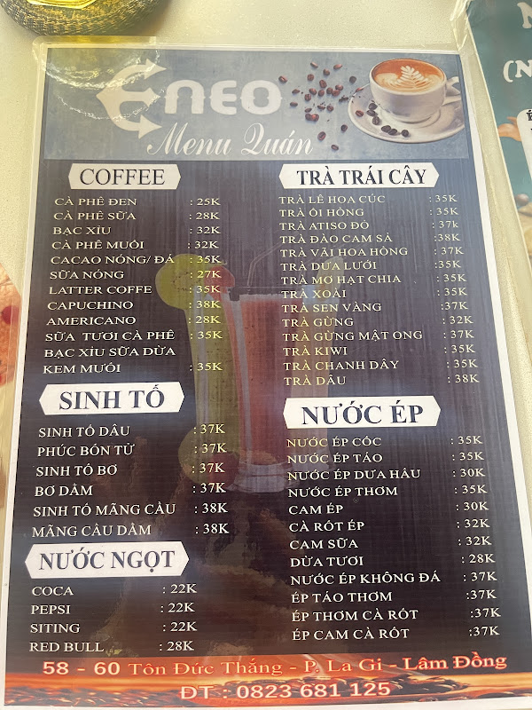 NEO Coffee - Menu 17